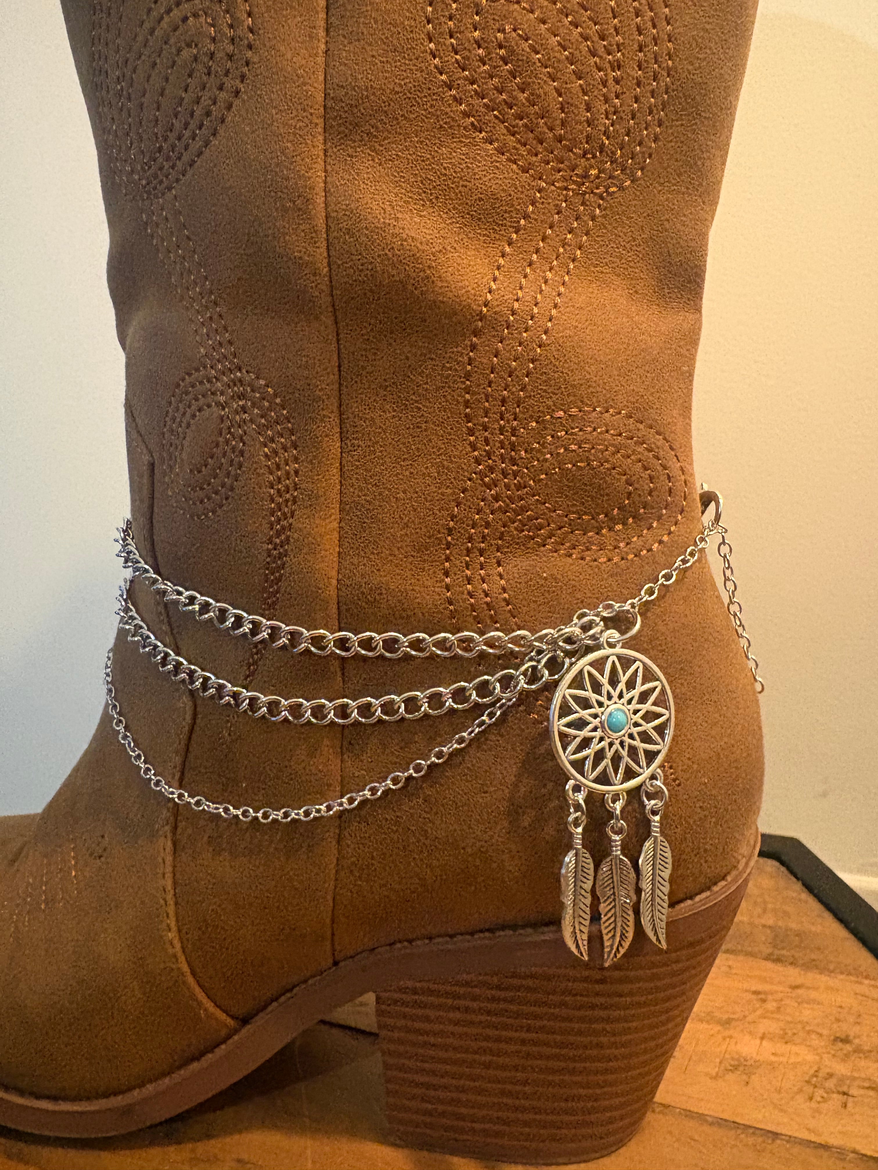 Silver Sage Dreamcatcher Boot Charm