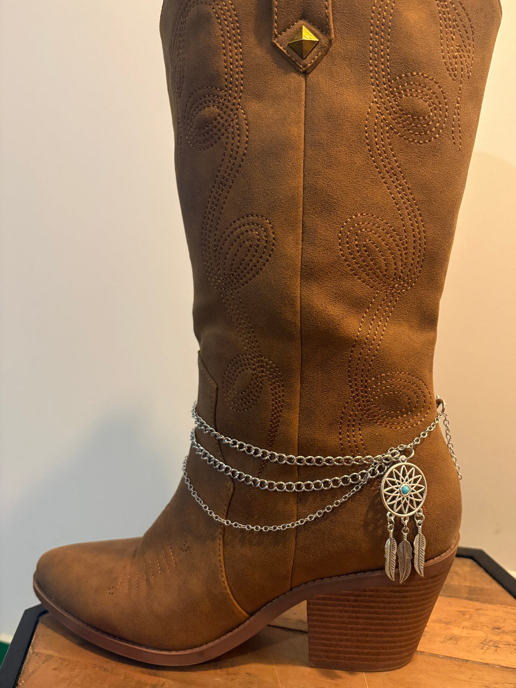 Silver Sage Dreamcatcher Boot Charm