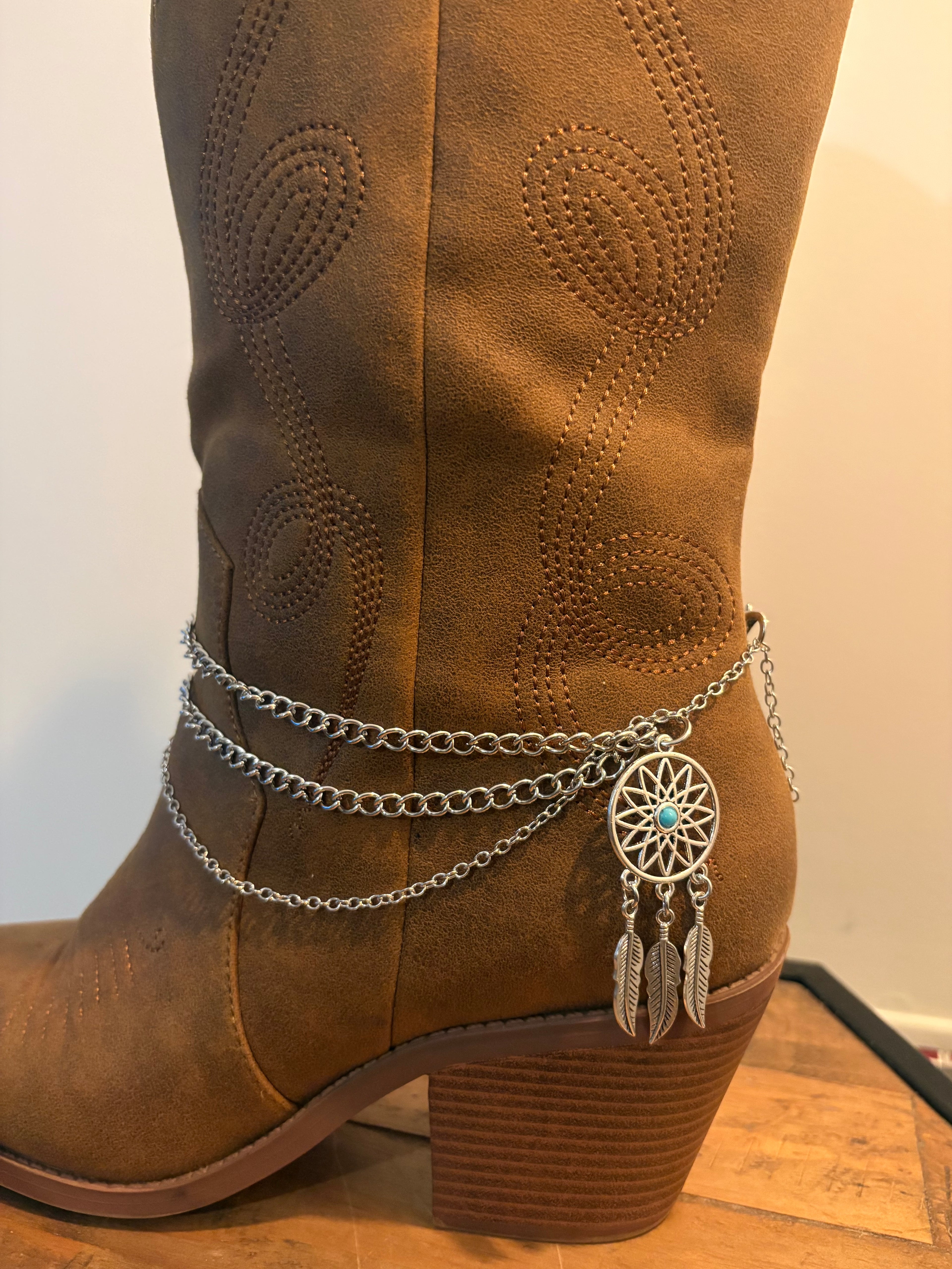 Silver Sage Dreamcatcher Boot Charm
